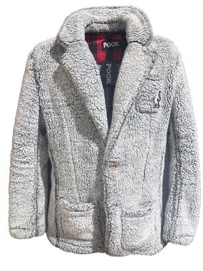 POOK Sherpa Blazer Size M Yeti Teddy Jacket